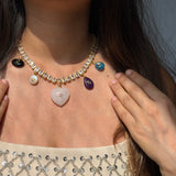 Personalised Meher Stone Tennis Necklace
