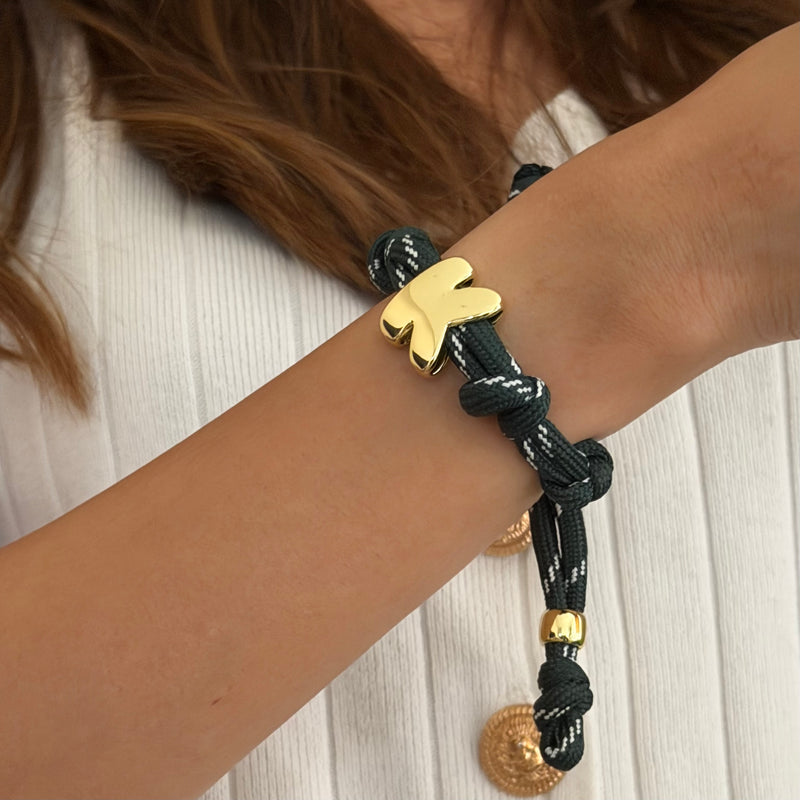 Bold Initial Braid Bracelet