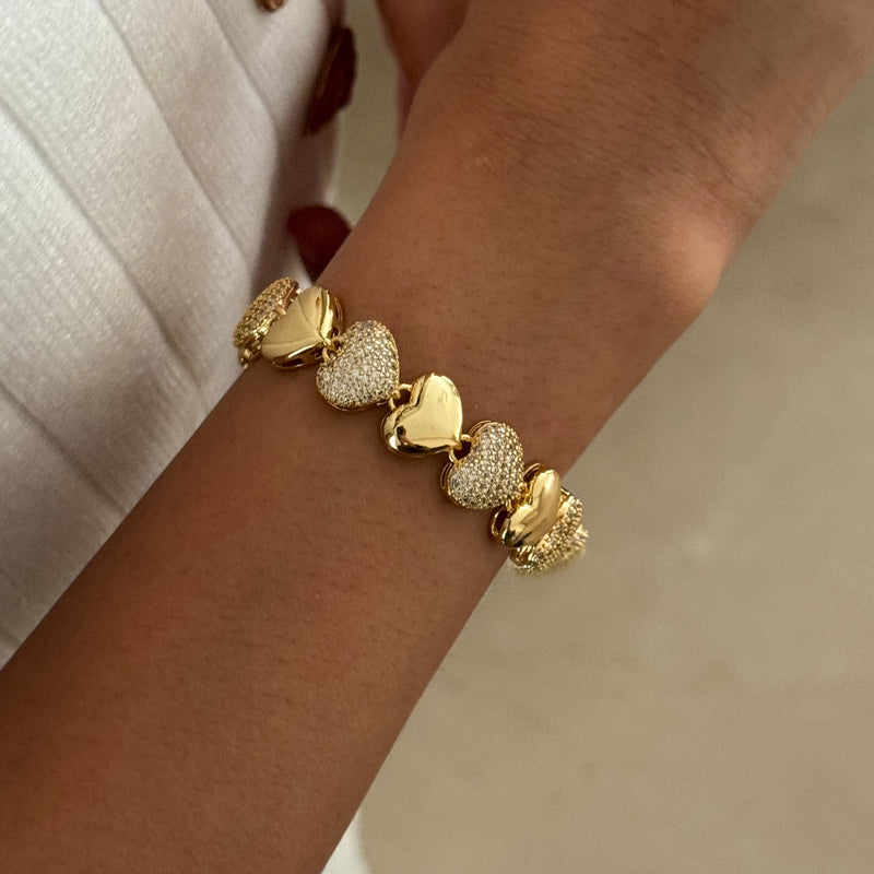 Studded Bubble Heart Bracelet