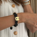 Bold Initial Braid Bracelet