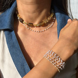 Three way Pearl & Beaded Magnetic necklace/bracelet