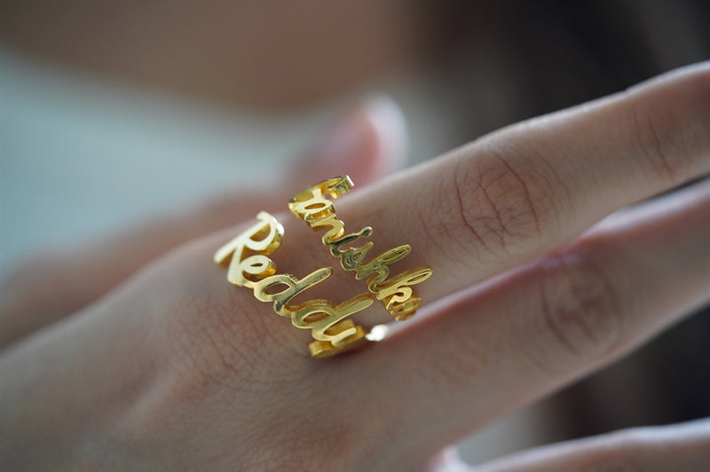Personalized Our Name Ring