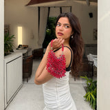 Hot Slush Pink Crystal On Cue Bag