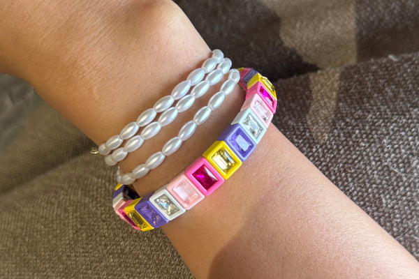 Set of 2 - Jewel Play  Stack - Versa Wrap and Gem Bracelet