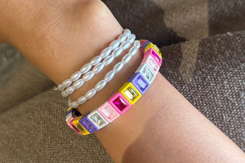 Set of 2 - Jewel Play  Stack - Versa Wrap and Gem Bracelet