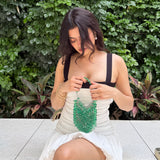 Fresh Emerald Crystal On Cue Bag