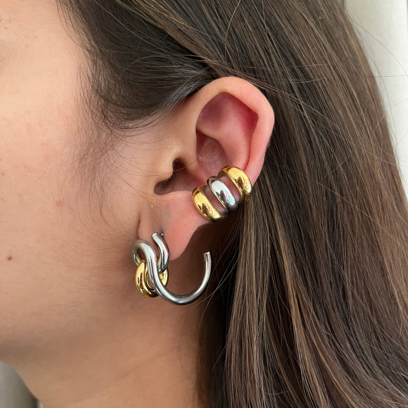 Two Toned Triple Ear Cuff