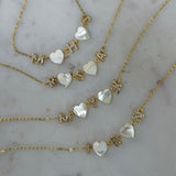 Three of us Pearl Heart necklace