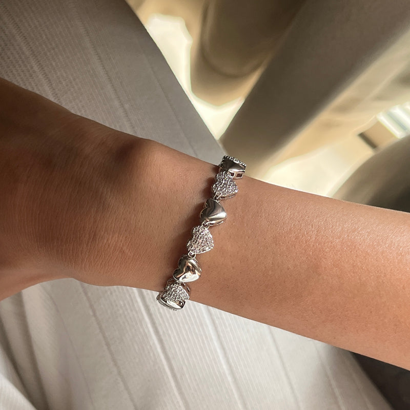 Heartline Silver Bracelet