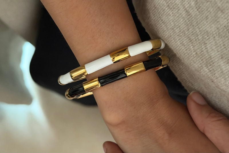 Enamel Monochrome Cuff