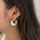 Pearl hoop earrings