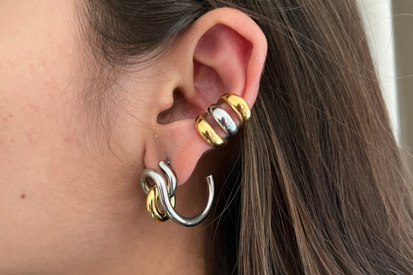Two Toned Triple Ear Cuff