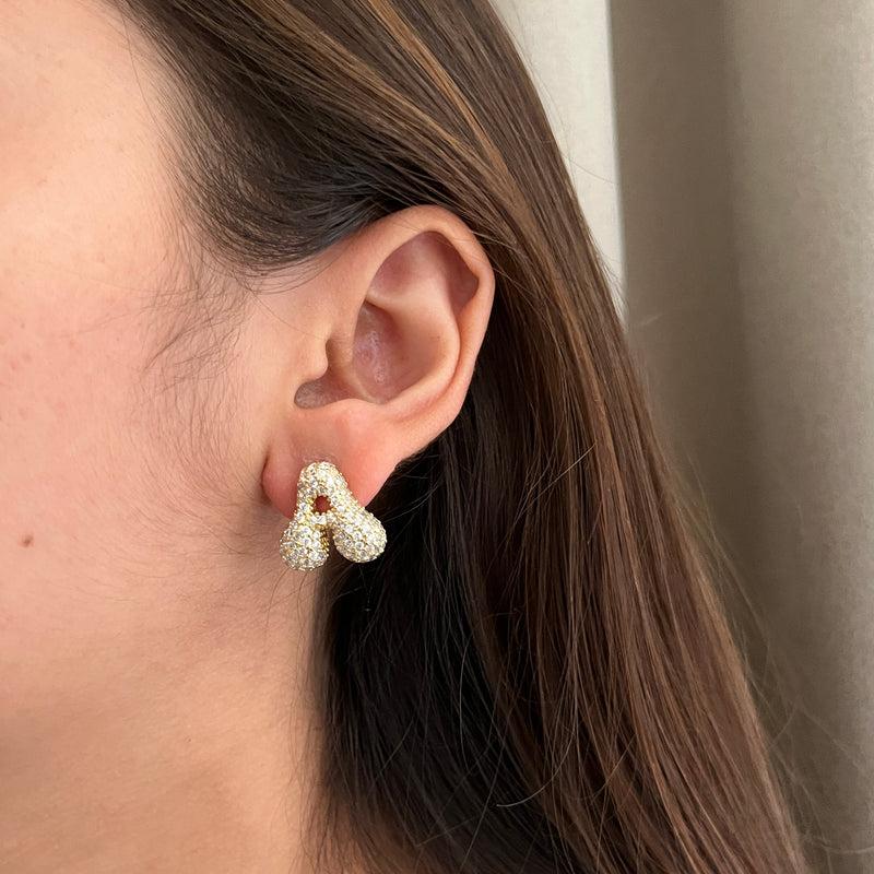 Bubble Initial Earrings