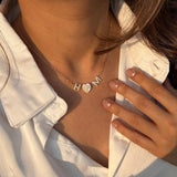 You & I Pearl Heart Necklace (Bestseller)