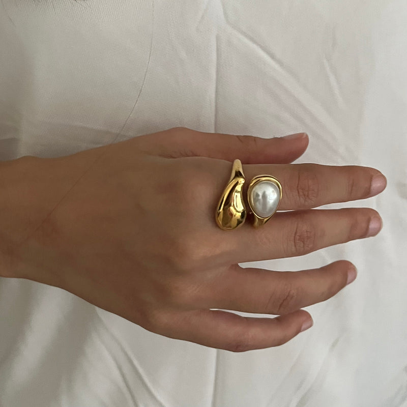 Water Drop Pearl Ring