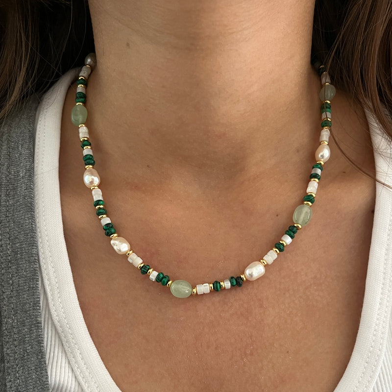 Wild Fern & Pearl Necklace