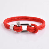 Red Nautical Shackle Wrap Bracelet