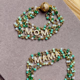 Mom & Mama Jade Green Magnetic Bracelet