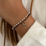 Mangalsutra Pearl Initial Bracelet