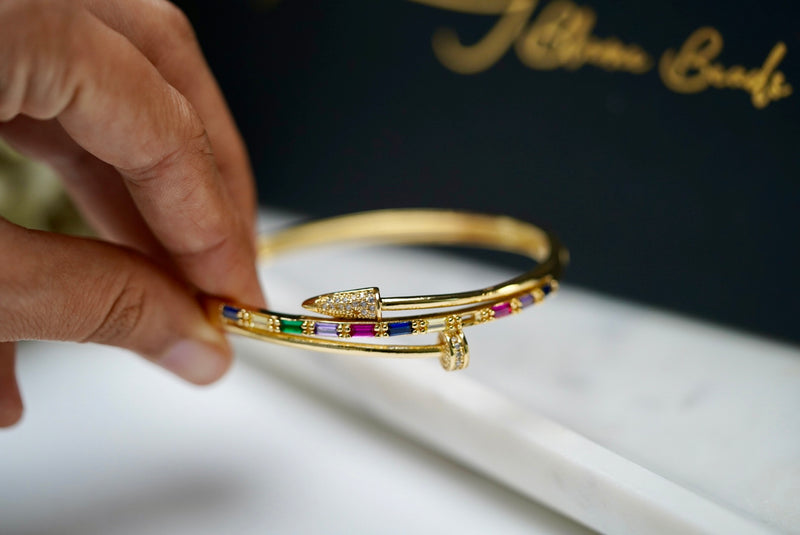 Multi-colored Stackable Nail Bracelet