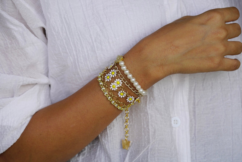 Sunshine Pearl Wrap Bracelet