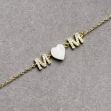 Mom Pearl Heart Necklace
