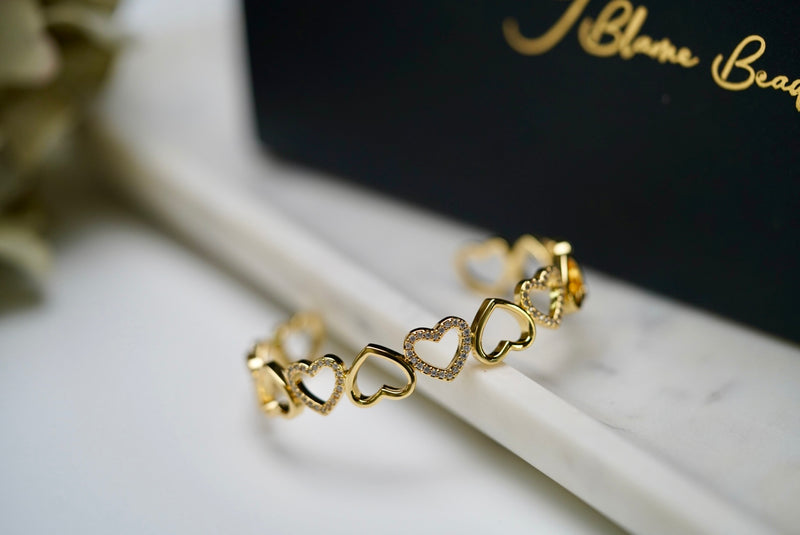Studded Heart Cuff