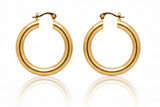 Minimal round hoop earrings