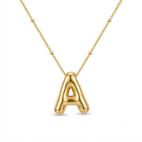 Chunky Initial Statement Necklace - Gold/Silver