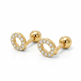 Pave Crystal Alphabet Stud Earrings