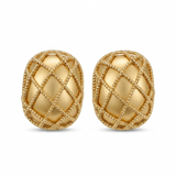 Vintage Cage Matte Gold Earrings