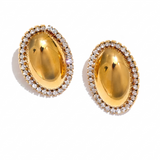 The Halo Gilded Oval Studs