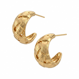 Gold Croissant Earrings
