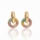 Rainbow Huggie Hoops