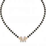 Studded Initial Mangalsutra Necklace