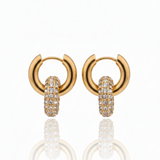 Studded Huggie Hoops