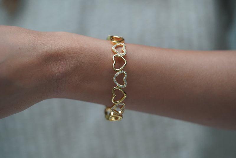 Studded Heart Cuff