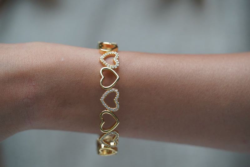 Studded Heart Cuff
