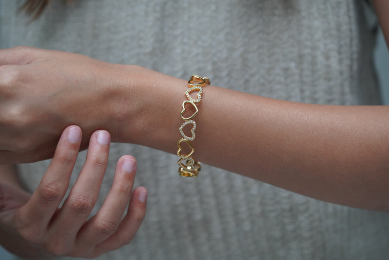 Studded Heart Cuff