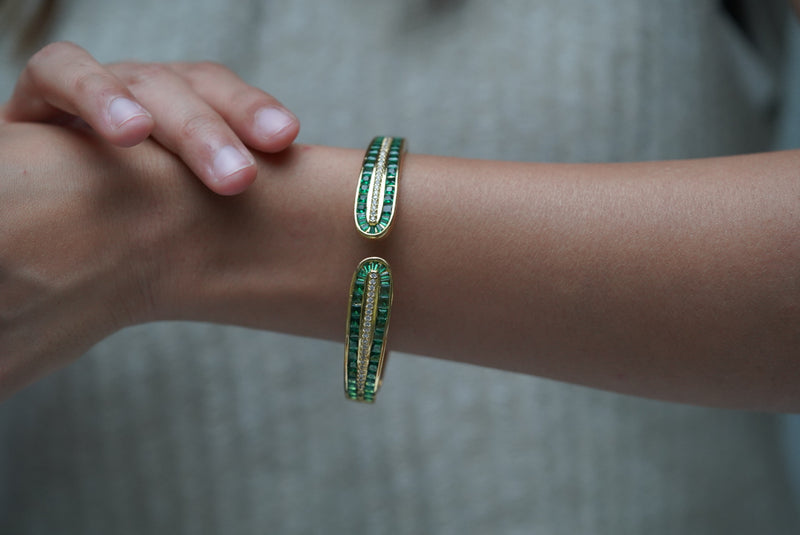 Green Openable Cuff Bracelet
