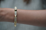 Set Of 3:  Rainbow Cuff, Arrow Studded Cuff, Studded Link Bracelet Cuff