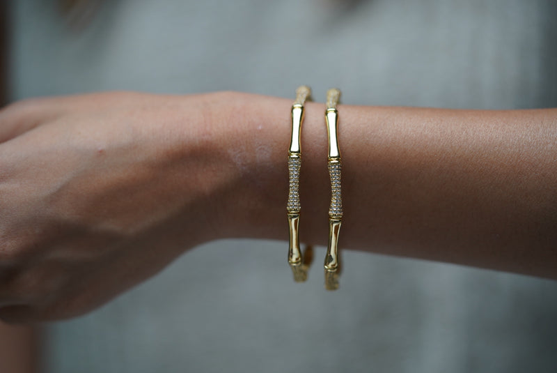 Studded Minimal Gold Cuff