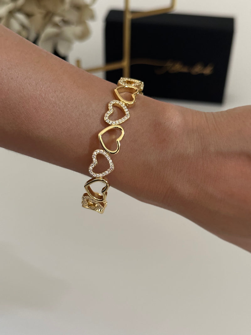 Studded Heart Cuff