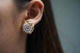 Circular Pearl Studs