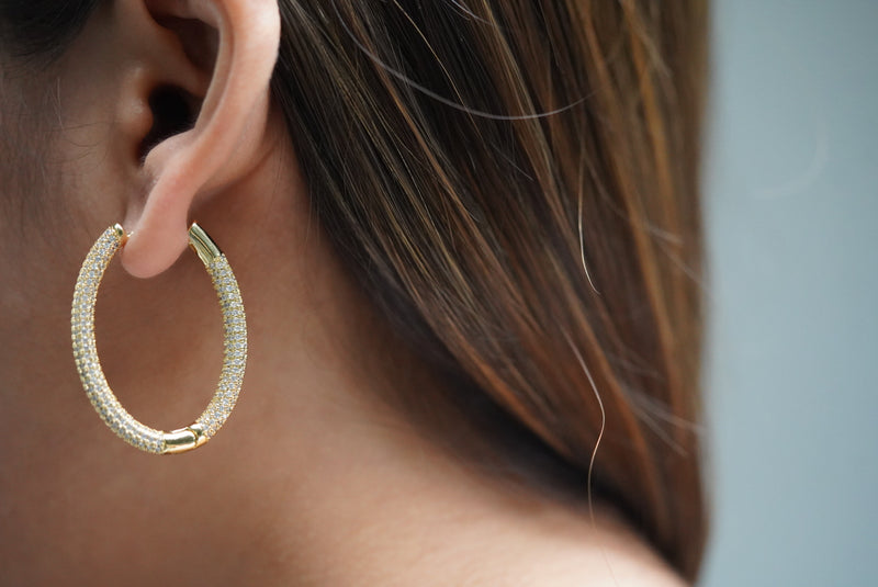 Serenity Crystal Hoops