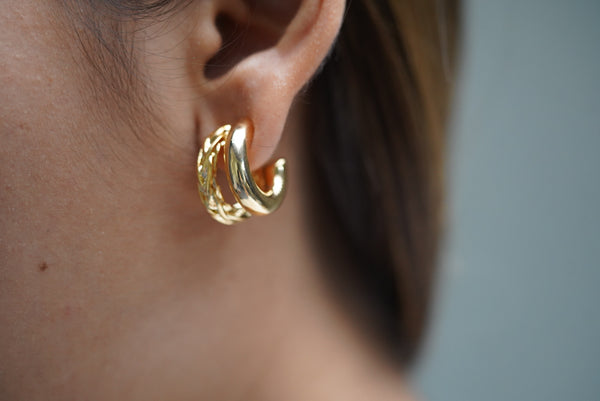 Minimal Double Hoop Earrings