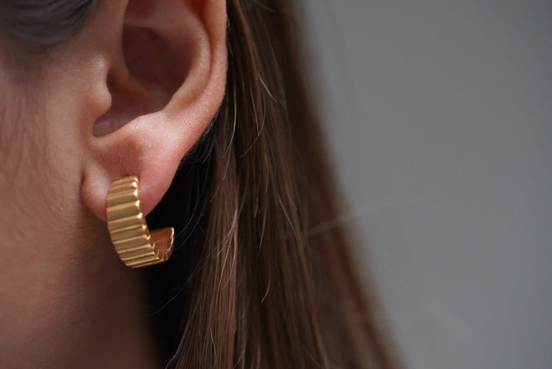 Crumpled Half Hoop Earrings