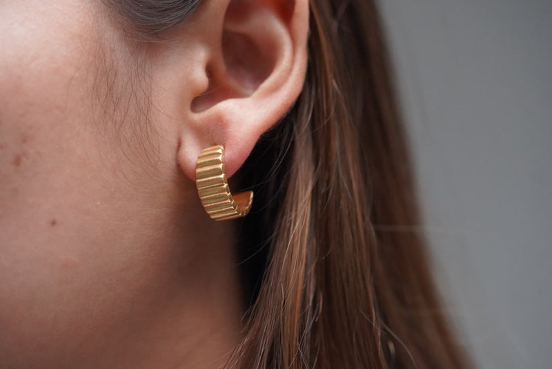 Crumpled Half Hoop Earrings