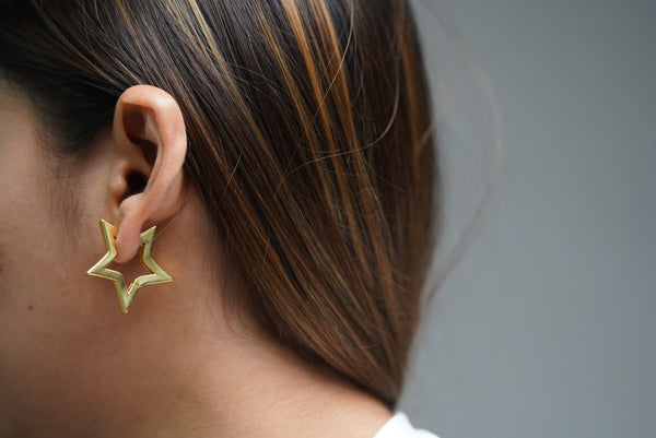 Gold Star Earring