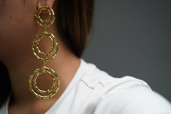 Twisted Triple Layered Earrings